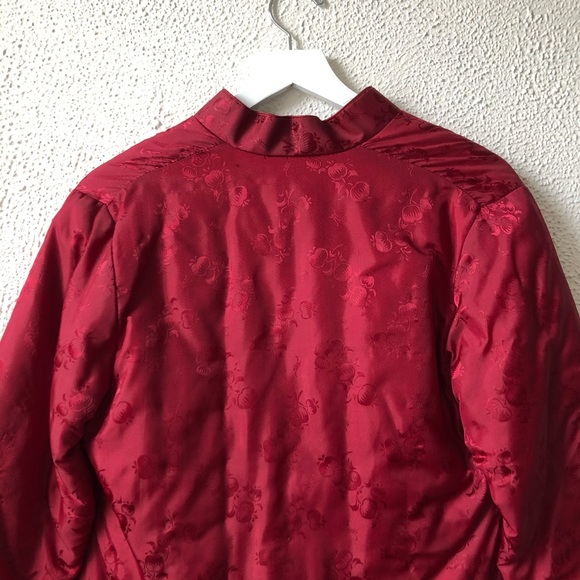 Vintage Gin Chiao Red Kimono Jacket Size Large - Picture 6 of 7